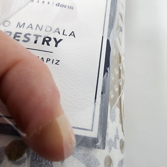 Pottery Barn New Teen Tapestry Boho Gold Mandala Print Wall Decor Dorm 80" x 91" - Picture 5 of 6